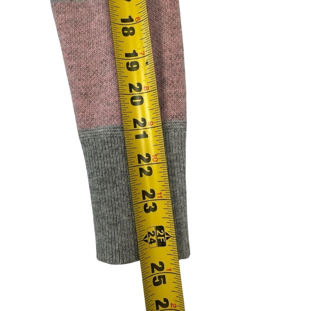 Banana Republic Filpucci Italian Extra Fine Merino Wool Pink Grey Sweater S - Picture 5 of 7